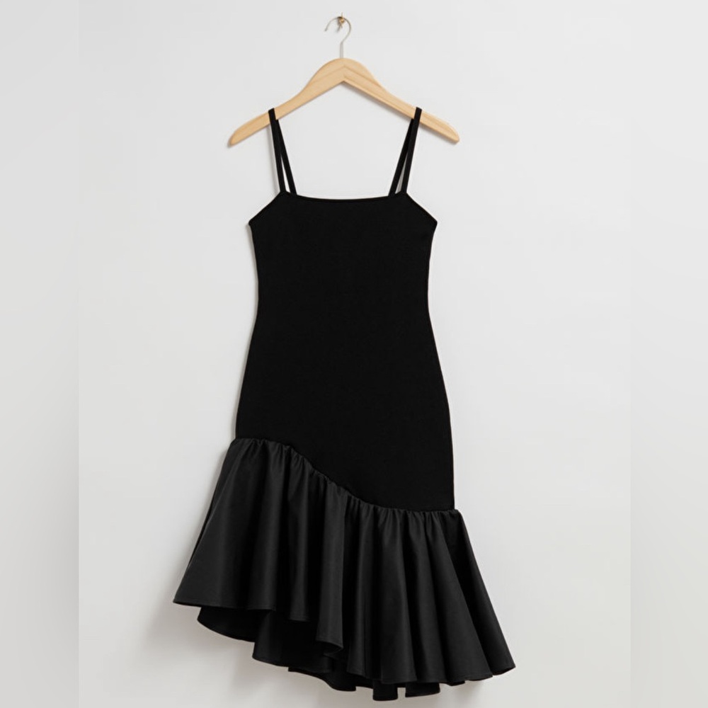 & Other Stories Voluminous Frill Midi Dress